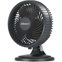 Holmes Blizzard 7"" Table Fan, 2 Speeds, 3 Blades, 85 Oscillation, 20 Adjustable Head, Home, Bedroom And Office, Charcoal Matte