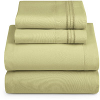 Hearth & Harbor Queen Size Sheets - 4 Piece Bed Sheet Set, Hotel Luxury Double Brushed Bed Sheets - Extra Soft Bedding Sheets & Pillowcases, Queen, Sage
