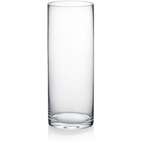 Wgvi Quality Thick Clear Cylinder Glass Vases, 3"" W X 8"" H, Bud Vase Skinny Narrow Floral Bouquet Flower Container For Wedding Centerpieces Tabletop Home Accent D  Cor Brush Pen Holder, 1 Piece