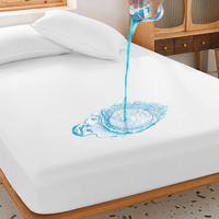Mattress Protector Queen Size Waterproof, 6""-25"" Fitted Deep Pocket Mattress Cover, Breathable Noiseless Queen Mattress Protector Bed Cover - Vinyl Free