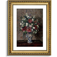 Viyyiea Gold Framed Wall Art Canvas Print Home Decor Flower Wall Decor Vintage Botanical Prints Floral Paintings Art Pictures Room Decor Floral Wall Art Prints For Living Room Bedroom Office 11X14In