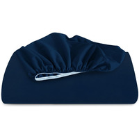 Biloban Queen Fitted Sheet, Queen Bedding Fitted Sheet Only With Deep Pocket Up To 14"", Bottom Sheet, Shrinkage & Stain Resistant Fitted Sheet For Queen Size Bed, Wrinkle Free & Easy Care, Navy Blue