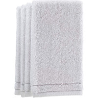 Creative Scents Cotton Fingertip Towel Set - 4 Pack - 11 X 18 Inches Decorative Extra-Absorbent And Soft Terry, Small White Hand Towels For Bathroom And Powder Room, Guest And Housewarming Gift
