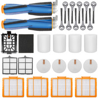 Replacement Parts For Shark Ai Av2511Ae Av2501S Av2610Wa Av2501Ae Rv2502Ae Rv2610Wa Ur2500Sr Rv2520 Av2510 Ai Ultra Robot Vacuum Cleaner Accessories Kits. Main Brush,Hepa Filter,Foam Filter,Side Brush
