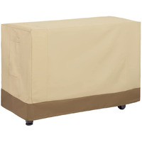 Cozzka 52 Inch Outdoor Prep Table Cover For Keter Unity Xl Portable Outdoor Table And Storage Cabinet Heavy Duty Waterproof Uv Resistant Bbq Grill Prep Table Cover Patio Bar Cooking Cart, Beige