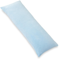1 Middle One Body Pillow, Memory Foam Body Pillows For Adults Sleeping, Long Pillow For Bed, Big Large Firm Full Body Pillow For Side Sleeper With Velvet Cover, 54X20 Inches, Light Blue