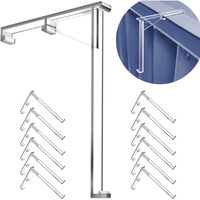 3.5 Inch Valance Clips For Blinds, Clear Vertical Blind Valance Clip, Hidden Vertical Blind Installation Bracket, Vertical Blinds Replacement Part(12Pcs)