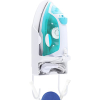 Ironing Board Hanger Wall Mount, Iron Hanger With Ironing Board Rack, Heat Resistant Iron Holder Wall Mount For Max 5 Inch Width (White)