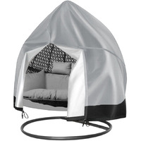 Patio Hanging Double Egg Chair Cover, 91X80 Inches Extra Large Waterproof Double Egg Chair Cover For Outdoor Furniture, Heavy Duty Swing Hanging Egg Chair Cover For Outdoor Porch Wicker Egg Chair