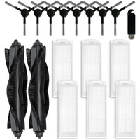 Replacement Parts Compatible With Wyze Robot Vacuum Cleaner Wvcr200S Accessories, 2 Main Brushes, 6 Hepa Filters, 8 Side Brushes Attachment Spare Pack