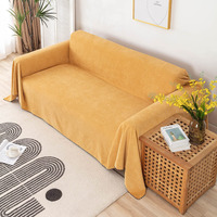 Foreate Waterproof Couch Cover Sectional Sofa Cover Couch Cover Blanket - Cat Scratch Furniture Protector Dog Couch Cover Protector Machine Washable, 71'' X 102'', Yellow Orange