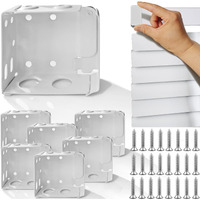 6Pcs Mini Blind Brackets, Metal Window Blind Brackets, 2 Inch White Window Blinds Headrail Holder Bracket For High Profile Blinds