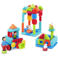 Battat- Bristle Blocks- Stem Interlocking Building Blocks- 113 Pc Playset- Reusable Storage Case- Developmental Toys For Toddlers & Kids- Deluxe Builder Case- 2 Years +