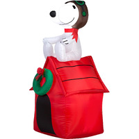 Gemmy Inflatable Snoopy On House, 3.5 Foot Holiday Inflatables Outdoor Decorations, G08-19373