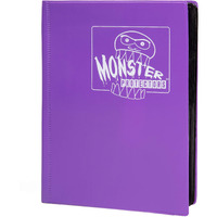Monster 4 Pocket Trading Card Album- 20 Side Loading, Theft Deterrent, Padded Pages For Extra Protection- Deluxe Binder Holds 160 Yugioh, Mtg, Magic The Gathering, Pok  Mon & Sport Cards- Matte Purple