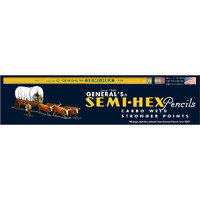 General's Semi-Hex Graphite #2 Hb Pencils 12/Pkg