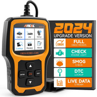 Ancel Ad410 Enhanced Obd2 Scanner Vehicle Code Reader Check Engine Light Fault Reader Diagnostic Scan Tool Automotive Obd Ii Scanner Auto Code Scanner For All Obdii Car After 1996 (Black/Yellow)