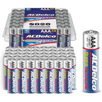 Acdelco 48-Count Aaa Batteries, Maximum Power Super Alkaline Battery, 10-Year Shelf Life, Reclosable Packaging