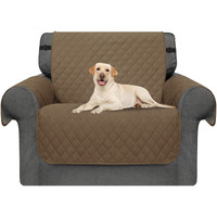 Chun Yi Chair Sofa Slipcover Reversible Armchair Cover For Dogs Quilted Chair Couch Cover With Elastic Straps Furniture Protector For Living Room For Cat Pets Kids Children (Chair, Khaki)