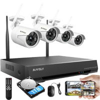 Maysly Home Security Camera System Wireless, 8Ch 1080P Surveillance Nvr Kits With 4Pcs 2.0Mp Cameras Outdoor & Indoor With 65Ft Night Vision, 1Tb Hdd, Audio & Video, Plug & Play