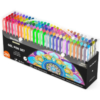 Shuttle Art 260 Pack Gel Pens Set, 130 Colors With 130 Refills For Adults Coloring Books Drawing Crafts Scrapbooking Journaling