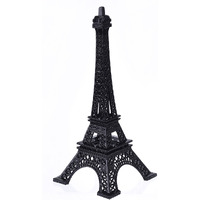 Eiffel Tower Statue Decor, 7 Inch Alloy Metal Collectible Figurine Replica Souvenir Room, Paris Eiffel Tower Party Decoration Table Stand Holder Gift For Cake Topper