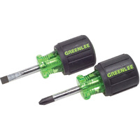 Greenlee 0153-04C Stubby Screwdriver Set, 2 Piece