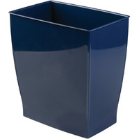 Interdesign Mono Plastic Wastebasket Trash Can - Rectangular, 11L, Navy