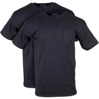Gildan Mens Dryblend Workwear T-Shirts With Pocket, 2-Pack T Shirt, Black, X-Large Us