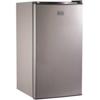 Black+Decker Bcrk32V Compact Refrigerator Energy Star Single Door Mini Fridge With Freezer, 3.2 Cubic Ft., Vcm, Gray
