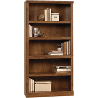 Sauder Miscellaneous Storage 5 Split Bookcase/Book Shelf, L: 35.28"" X W: 13.23"" X H: 69.76"", Oiled Oak Finish