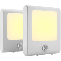 Maz-Tek Plug In Motion Sensor Lights With Adjustable Brightness,Warm White Motion Activated Led Night Light For Hallway, Stair, Corridor, Kitchen, Living Room, Garage, Basement, Utility Room,2 Pack
