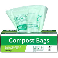 Compost Bags, Compostable Trash Bags 2.6 Gallon Compostable Bags 100 Count Small Compost Bags For Countertop Bin Extra Thick 0.71 Mil. Astm D6400 Certified By Bpi And Tv Austria