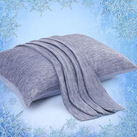 Elegear Cooling Pillow Cases For Hot Sleepers, Japanese Q-Max 0.45 Cooling Pillowcases, Both Sides[Cooling/Cotton], Breathable Soft Pillowcase For Hair And Skin, Set Of 2-Blue (Queen (20'' X 30''))