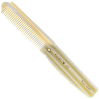 Giorgio G82 Ivy 4 Inch Handmade Folding Pocket Comb For Men, Fine Tooth Hair Comb Straightener For Everyday Grooming Styling Hair, Beard Or Mustache, Use Dry Or With Balms, Saw Cut Hand Polished