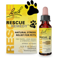 Bach Rescue Remedy Pet Dropper 10Ml, Natural Stress Relief, Calming For Dogs, Cats, & Other Pets, Homeopathic Flower Essence, Thunder, Fireworks, Travel, Separation, Sedative-Free