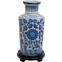 Red Lantern Bw-Vase2-Bwfl Vase, White