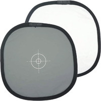 Foto&Tech Double-Sided 18% Gray Card And White Balance Disc, Gray And Neutral White Panel With Nylon Bag And Cable Tie, Collapsible Reference Reflector Focus Board For Camera Photography (12""/30Cm)