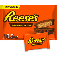Reese's Milk Chocolate Snack Size Peanut Butter Cups, Halloween Candy Bag, 10.5 Oz