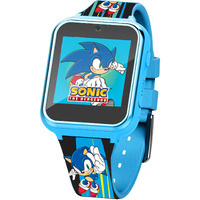 Accutime Kids Sega Sonic The Hedgehog Blue Educational Touchscreen Smart Watch Toy For Boys, Girls, Toddlers - Selfie Cam, Learning Games, Alarm, Calculator, Pedometer (Model: Snc4141Az)