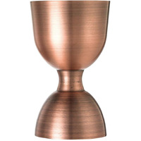 Barfly M37006Acp Heavy-Duty Straight Rim Bell Jigger, 1 Oz X 2 Oz, Antique Copper