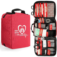 First Aid Kit, Trauma First Aid Kits With Labelled Compartments Molle System, Professional Emergency Kits For Home, Office, Car, Outdoor, Hiking, Travel, Camping