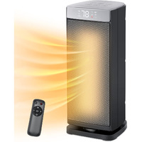 Sunnote Space Heater For Indoor Use, 1500W Fast Heating, Electric & Portable Ceramic Heaters With Thermostat, 5 Modes, 24Hrs Timer, 80Oscillating Room Heater With Remote, Safe For Office Bedroom Use