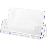 T'Z Tagz Brand 12 Pack - Clear Plastic Business Card Holder Display