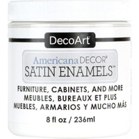 Decoart Satin Enamels Acrylic Paint, 8 Fl. Oz. Jar, Pure White (Pack Of 1)