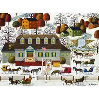 Buffalo Games - Charles Wysocki - Beaver Hat Tavern - 1000 Piece Jigsaw Puzzle For Adults Challenging Puzzle Perfect For Game Nights - Finished Puzzle Size Is 26.75 X 19.75