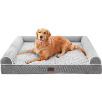 Western Home Dog Beds Large Sized Dog, Orthopedic Large Dog Bed With Waterproof Lining, Removable Washable Cover And Nonskid Bottom, Medium Dog Couch Bed, Grey
