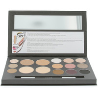 Cameo Cosmetics Eyes And Face Contouring Kit, Dark Colors, A 3 Palettes In One Makeup Kit With 16 Bestselling Shades, Step By Step Instructions Included