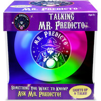 Talking Mr. Predicto Fortune Telling Ball - Ask Yes Or No Question & He Speaks Answer, Crystal Ball Halloween Games, Fortune Teller Accessories Costume, Perfect Light Up Halloween Toy For Teens & Kids