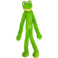 Multipet Swingin Slevin Xxl Oversized 27-Inch Green Frog Plush Dog Toy, Large Breeds